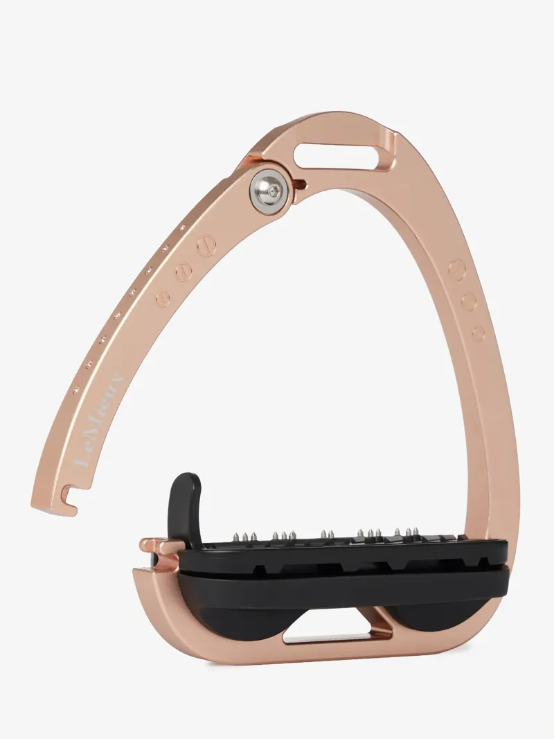 LeMieux Brilliance Vector Balance Stirrups in Rose Gold-3