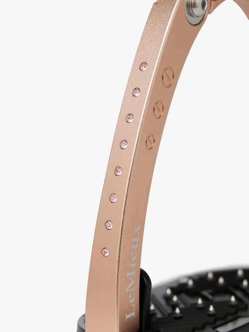 LeMieux Brilliance Vector Balance Stirrups in Rose Gold-4