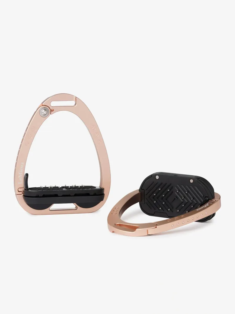 LeMieux Brilliance Vector Balance Stirrups in Rose Gold