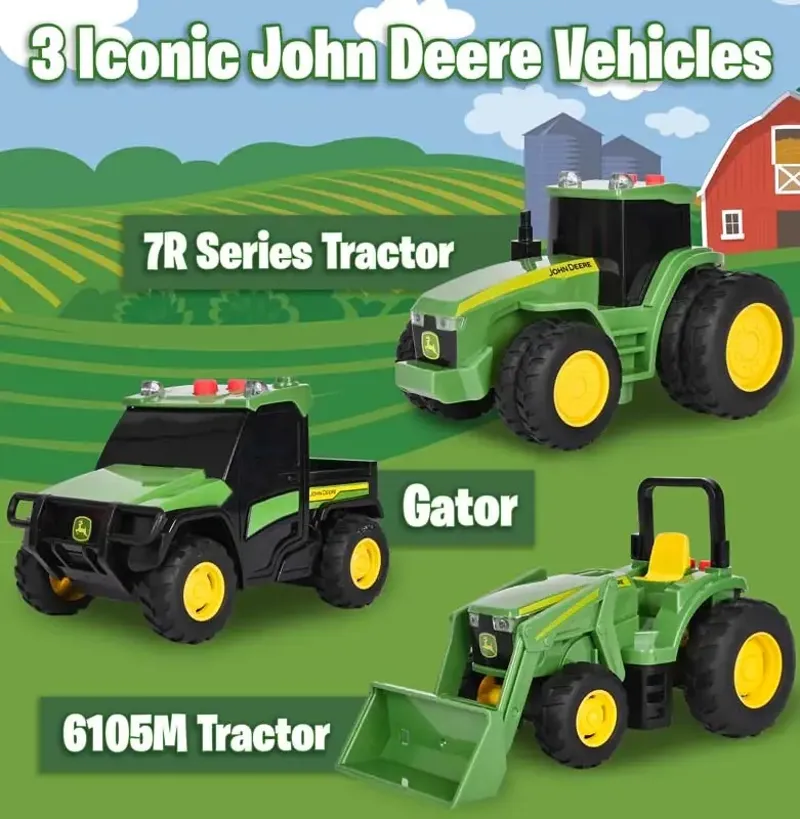 John Deere Mini Vehicle 3 Pack Toys-1