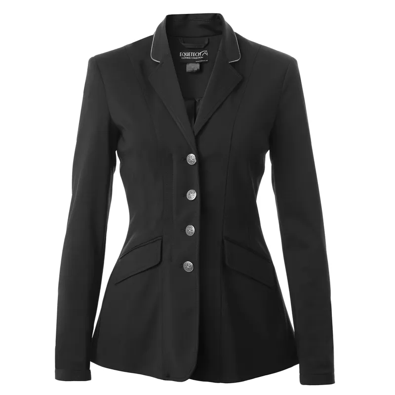 Equetech Jersey Deluxe Competition Jacket Ladies in Black and Silver