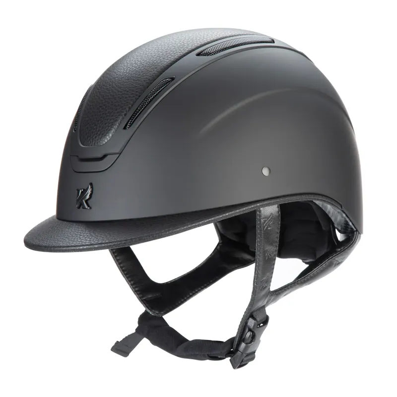 Karben Amity LTHR Riding Hat in Black-3