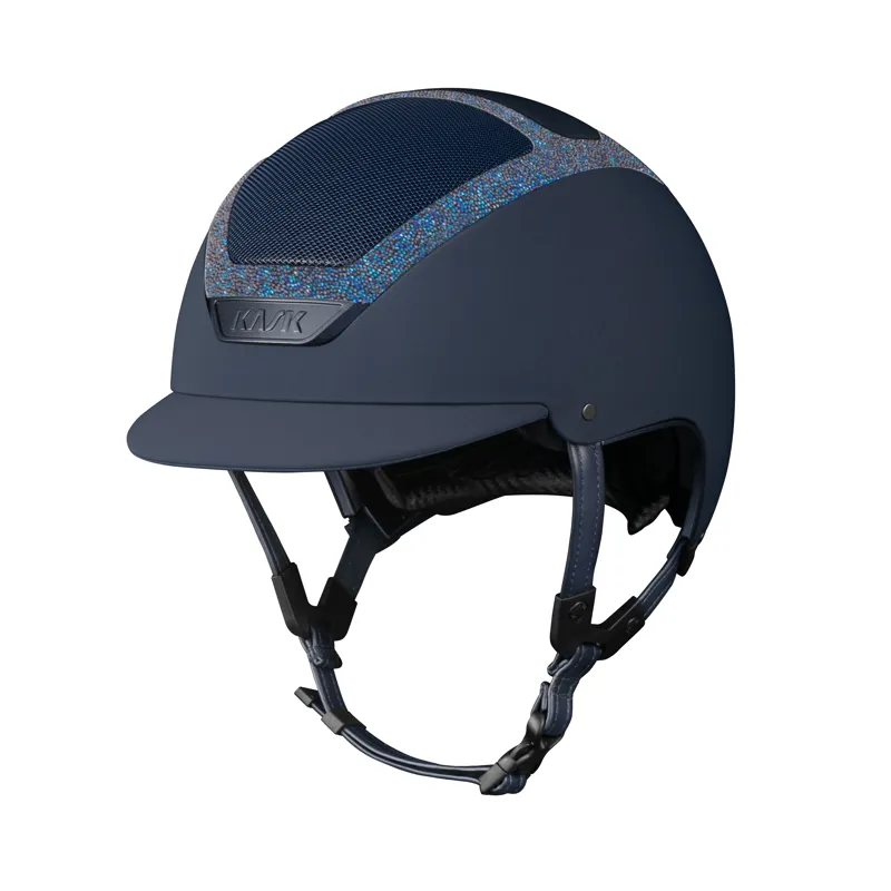 Kask Dogma Chrome II Riding Hat in Navy with Navy Swarovski Frame