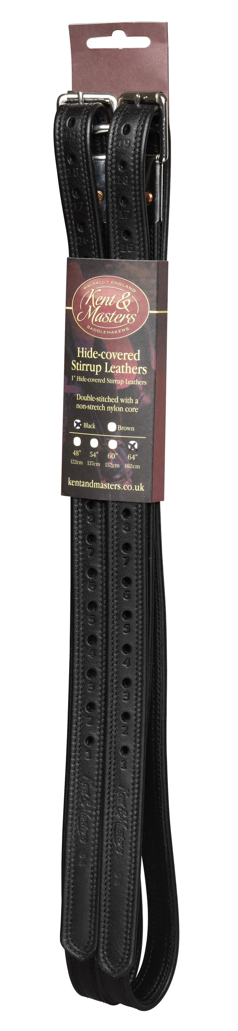 Kent and Masters Stirrup Leathers in Black 