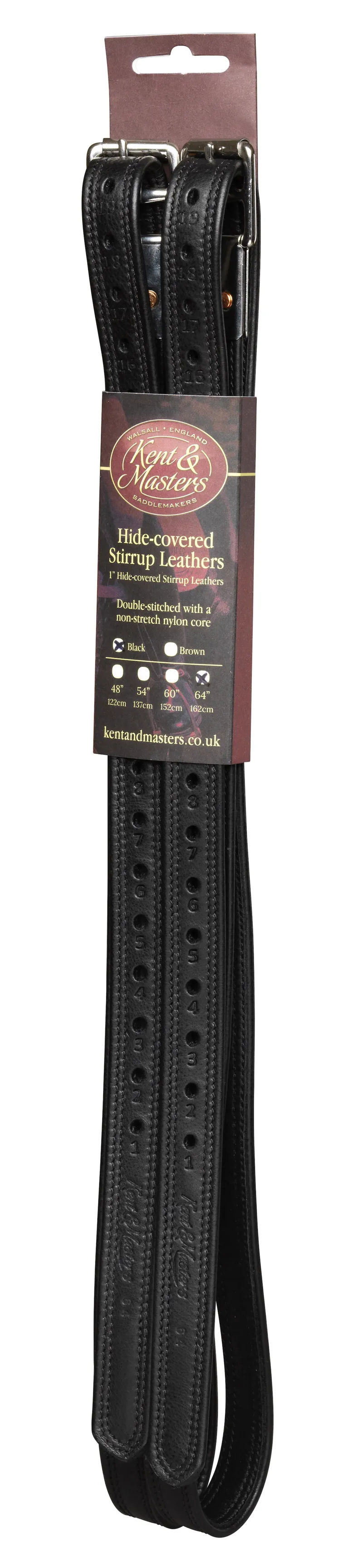 Kent and Masters Stirrup Leathers in Black 