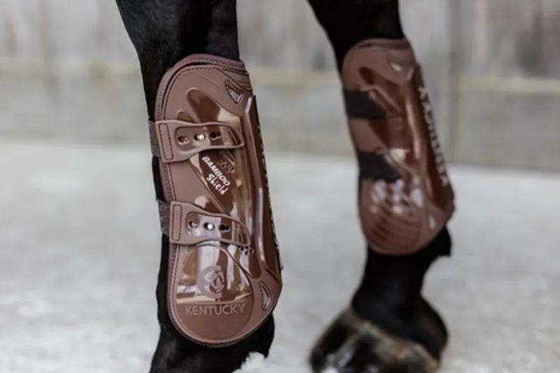 Kentucky Bamboo Elastic Tendon Boots in Brown-7