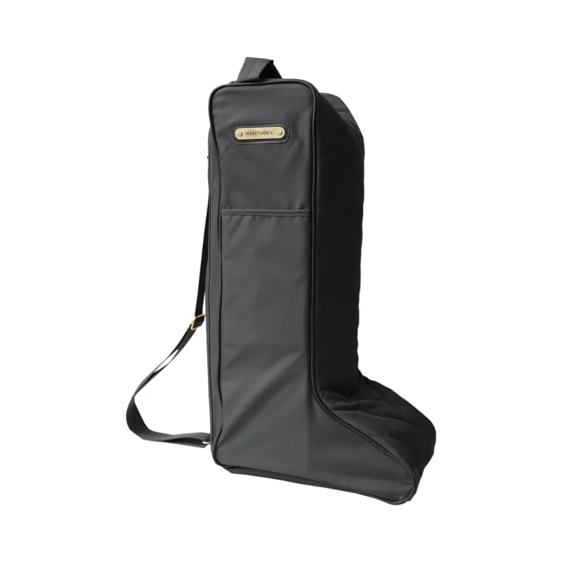 Kentucky Padded Boot Bag with Faux Fur in Black