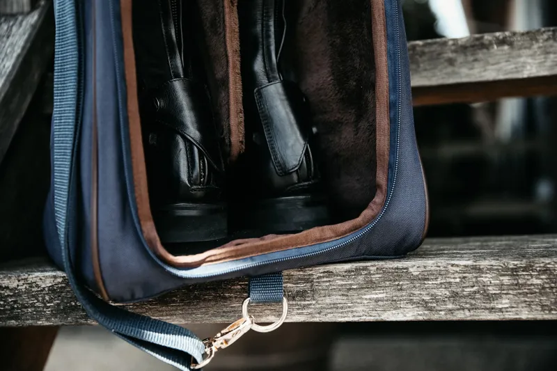 Kentucky Padded Boot Bag with Faux Fur in Black-2