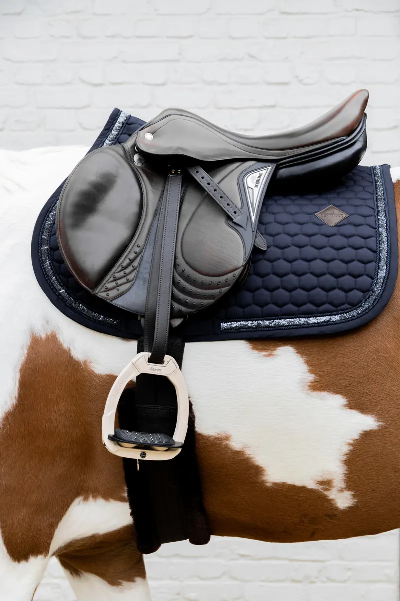 Kentucky Jumping Saddle Pad with Glitter Band in Navy-1