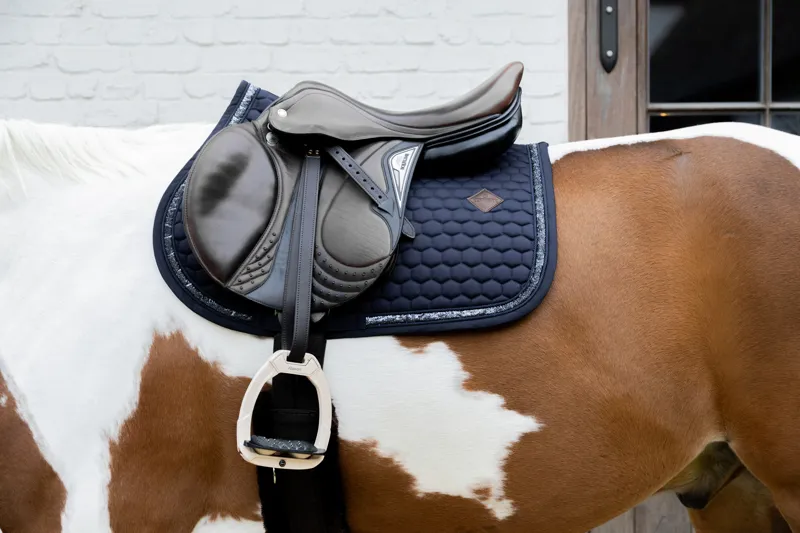 Kentucky Jumping Saddle Pad with Glitter Band in Navy-2