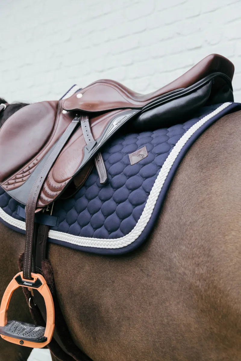Kentucky Jumping Saddle Pad with Plaited Cord in Navy-6