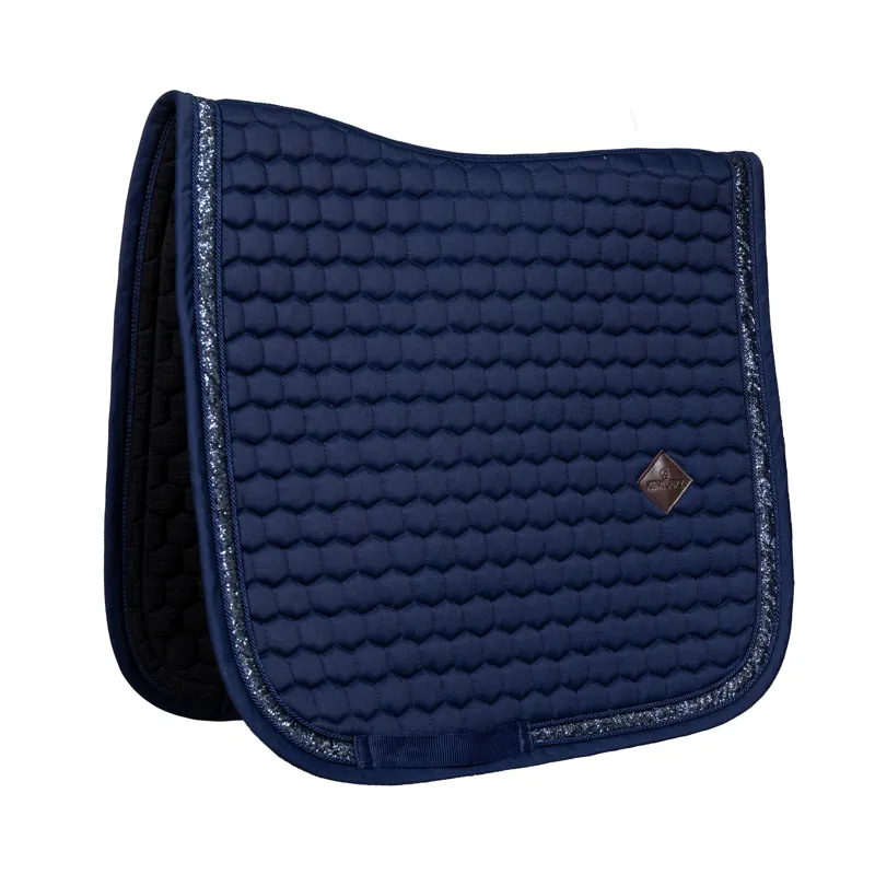 Kentucky Dressage Saddle Pad with Glitter Band in Navy
