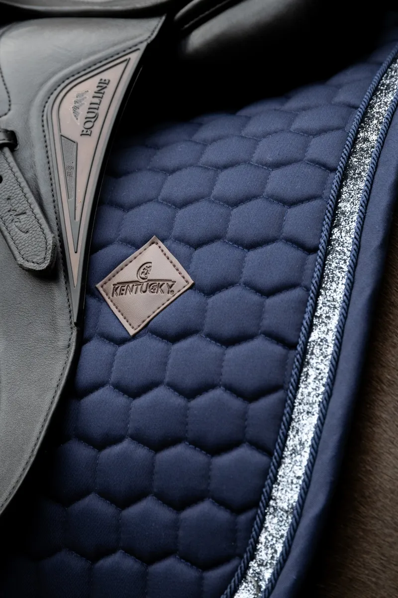 Kentucky Dressage Pad with Glitter Band in Navy-5