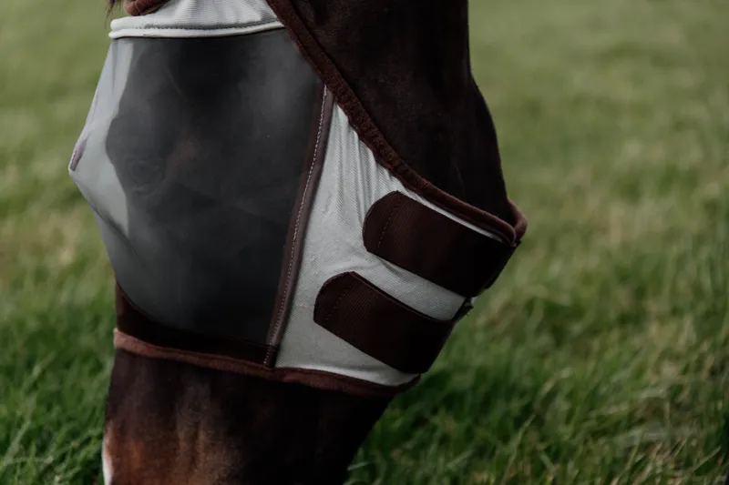 Kentucky Classic Fly Mask with Ears in Silver-4