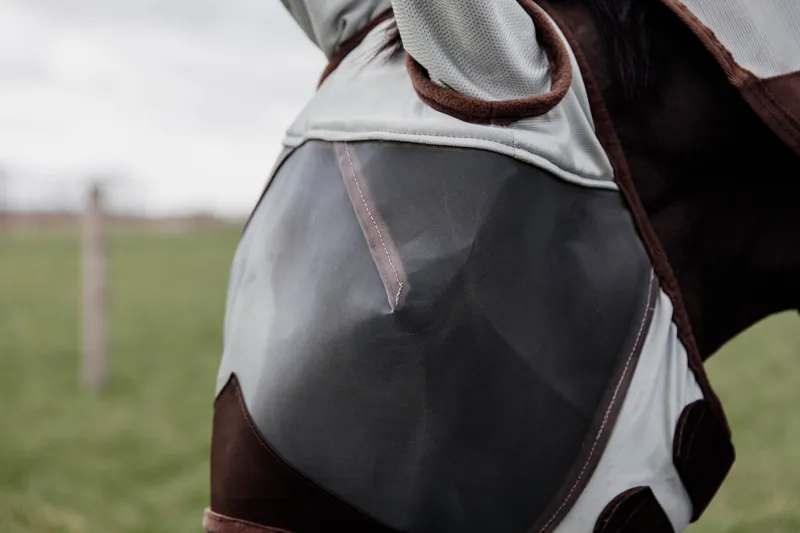 Kentucky Classic Fly Mask with Ears in Silver-6