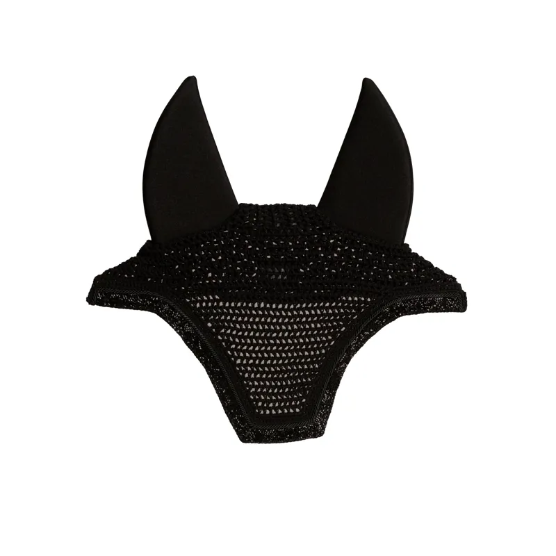 Kentucky Soundless Wellington Fly Veil with Glitter Stone in Black