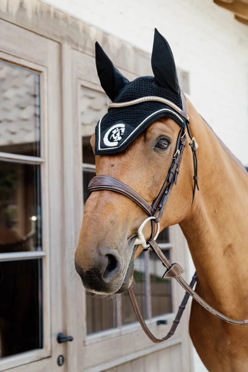 Kentucky Wellington Fly Veil with 3D Logo Rope in Black-1