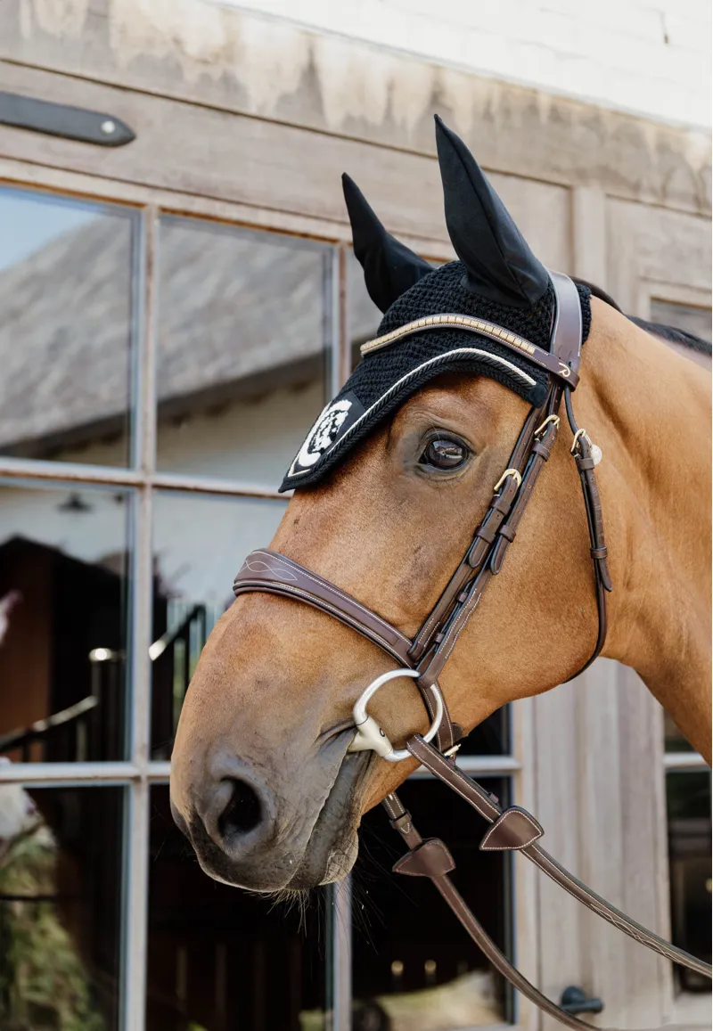Kentucky Wellington Fly Veil with 3D Logo Rope in Black-2
