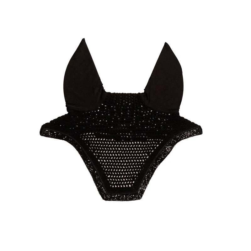 Kentucky Wellington Fly Veil with Glitter Stone in Black