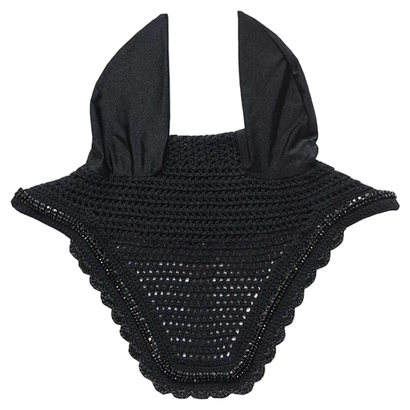 Kentucky Horsewear Fly Veil Wellington Stone and Pearl in Black