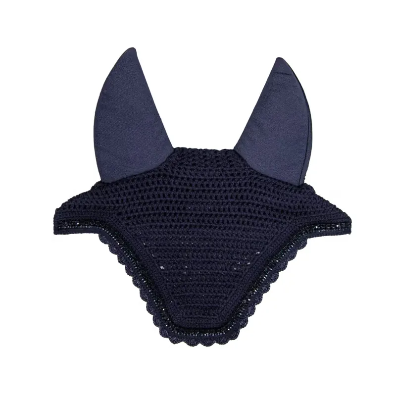 Kentucky Horsewear Fly Veil Wellington Stone and Pearl in Navy