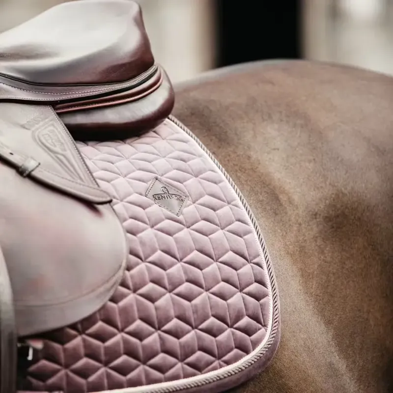 Kentucky Horsewear Velvet Jumping Saddle Pad in Purple-3
