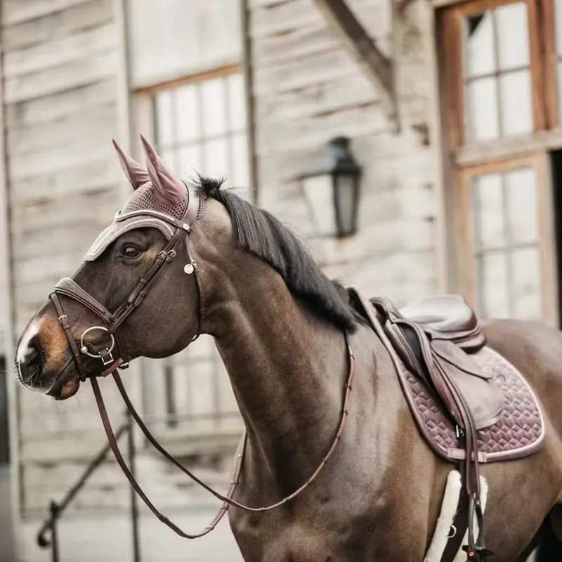 Kentucky Horsewear Velvet Jumping Saddle Pad in Purple-3