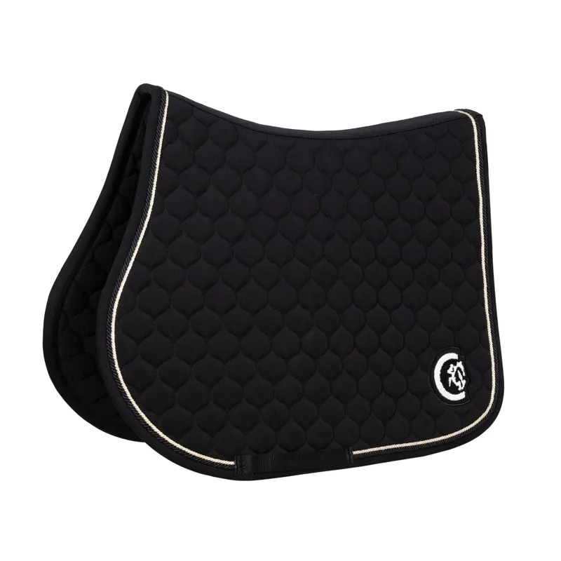 Kentucky Horsewear Onion Quilt Rubber Logo Saddle Cloth in Black