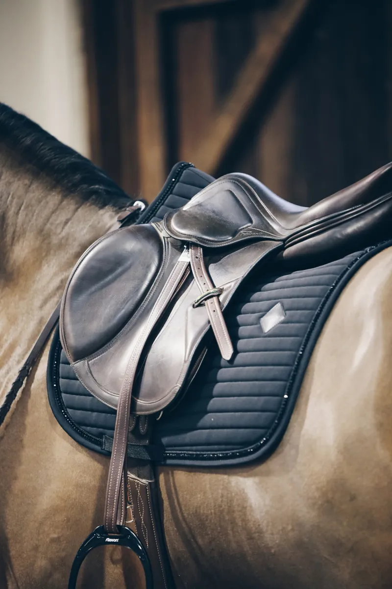 Kentucky Jumping Pearls Saddle Pad in Black-3