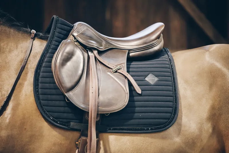 Kentucky Jumping Pearls Saddle Pad in Black-2
