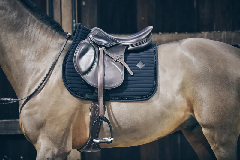 Kentucky Jumping Pearls Saddle Pad in Black-4