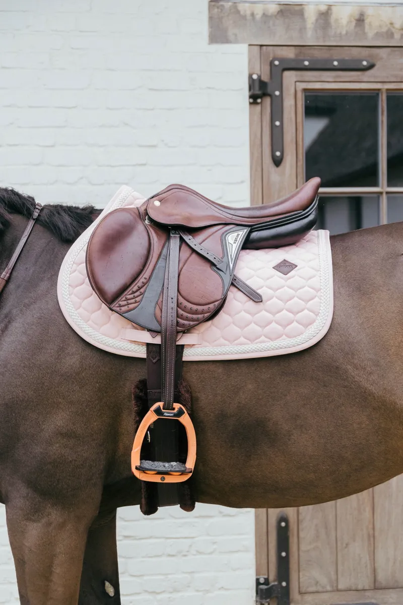 Kentucky Jumping Saddle Pad with Plaited Cord in Light Rose-7