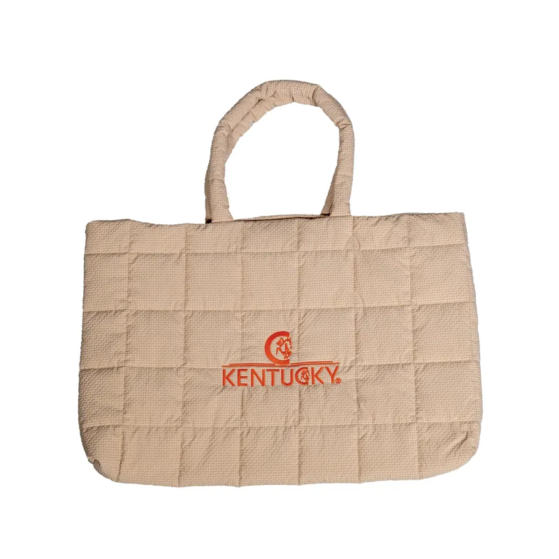 Kentucky Padded Bag with Logo in Beige