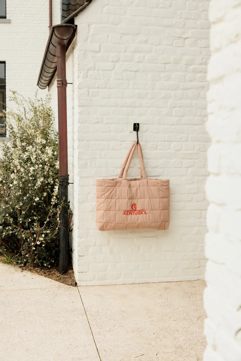 Kentucky Padded Bag with Logo in Beige-1