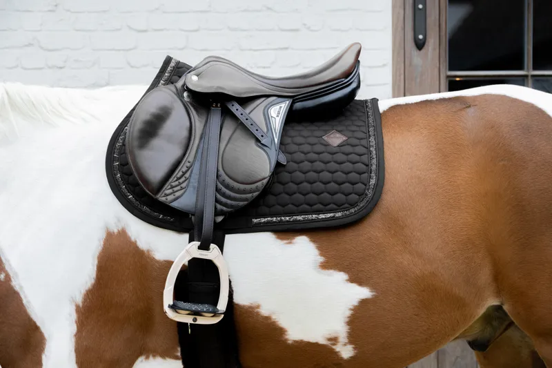 Kentucky Jumping Saddle Pad with Glitter Band in Black-1