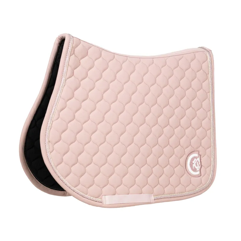 Kentucky Horsewear Onion Quilt Rubber Logo Saddle Cloth in Old Rose