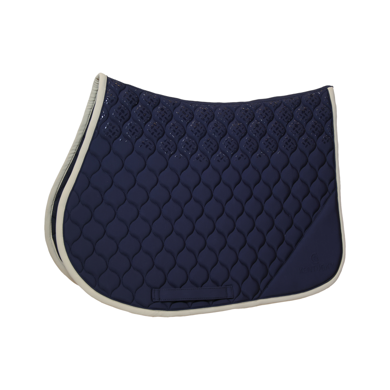 Kentucky Softshell Onion Quilt Jumping Saddle Pad in Navy and Beige