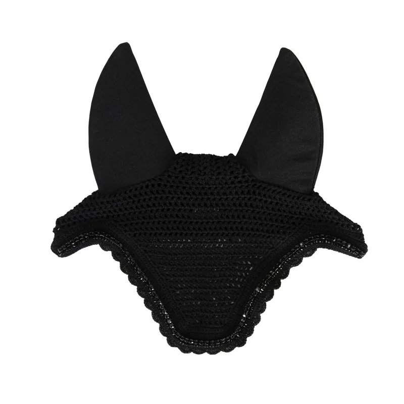 Kentucky Horsewear Fly Veil Wellington Stone and Pearl in Black