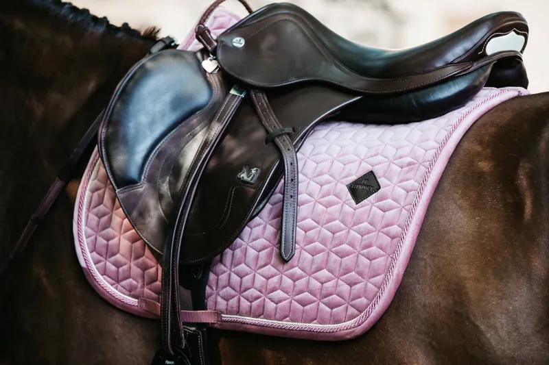 Kentucky Velvet Jumping Saddle Pad in Old Rose-5