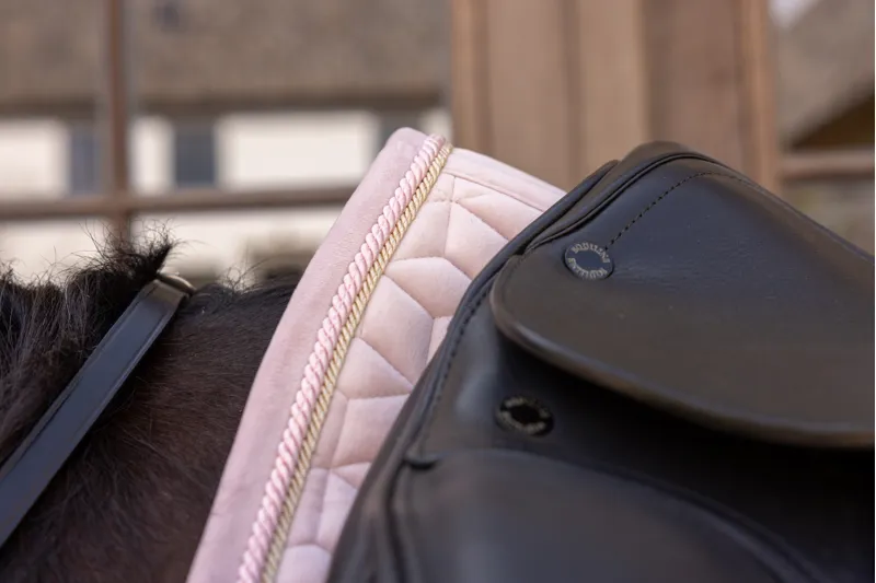 Kentucky Velvet Dressage Pad in Old Rose-2