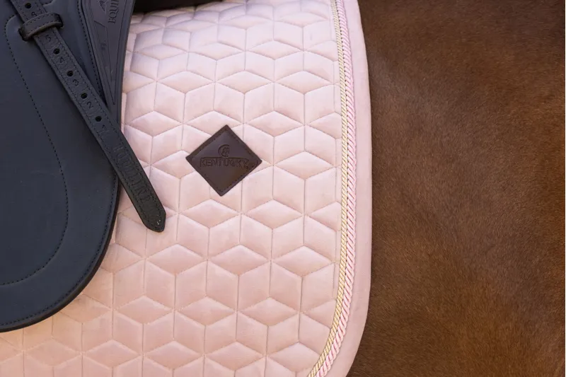 Kentucky Velvet Dressage Pad in Old Rose-3