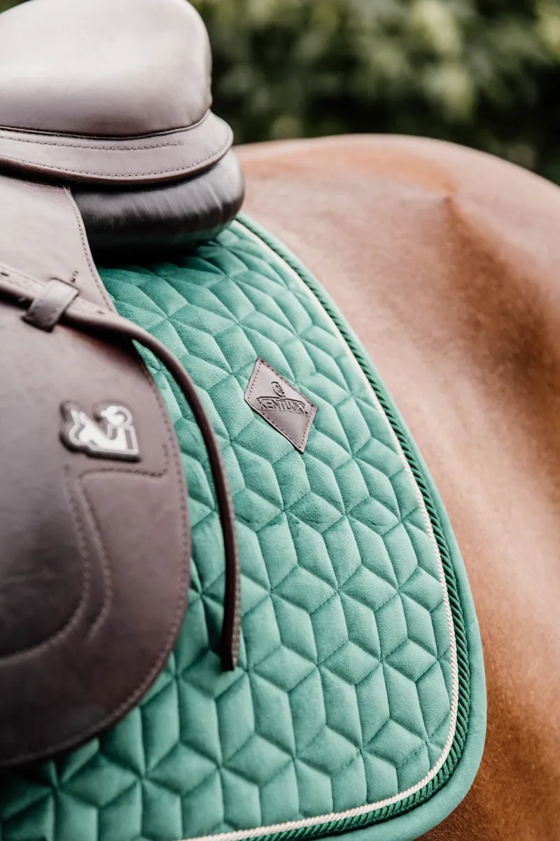 Kentucky Velvet Jumping Saddle Pad in Dark Green-5