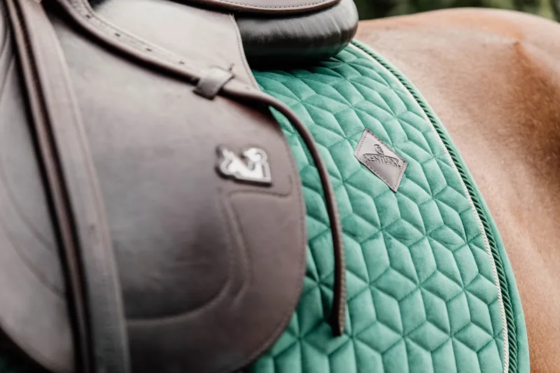 Kentucky Velvet Jumping Saddle Pad in Dark Green-3