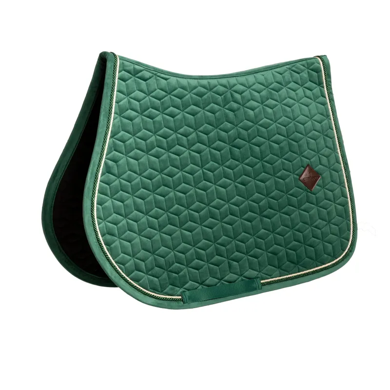 Kentucky Velvet Jumping Saddle Pad in Dark Green