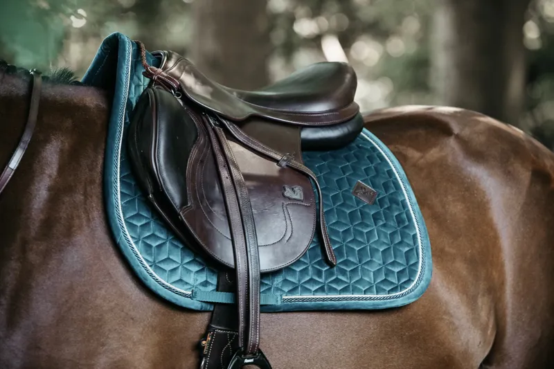 Kentucky Velvet Jumping Saddle Pad in Emerald-6