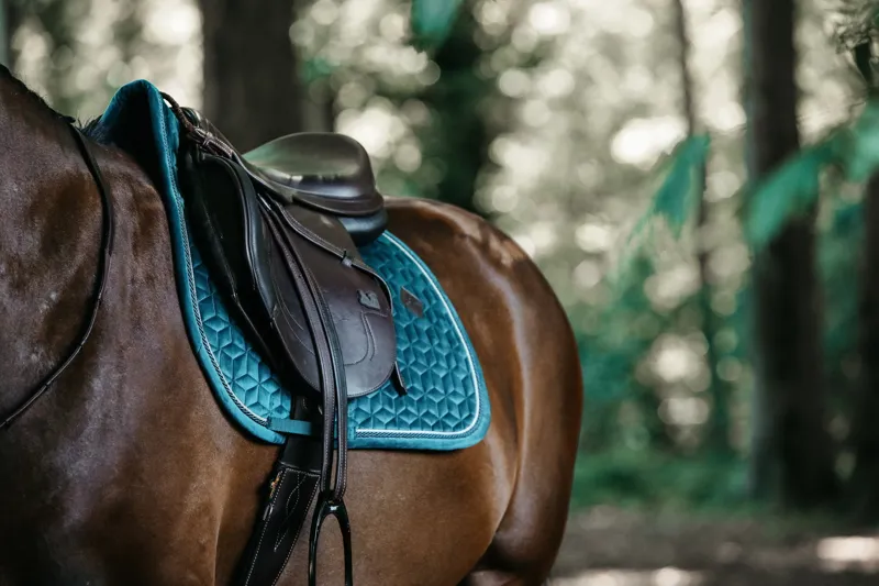 Kentucky Velvet Jumping Saddle Pad in Emerald-7