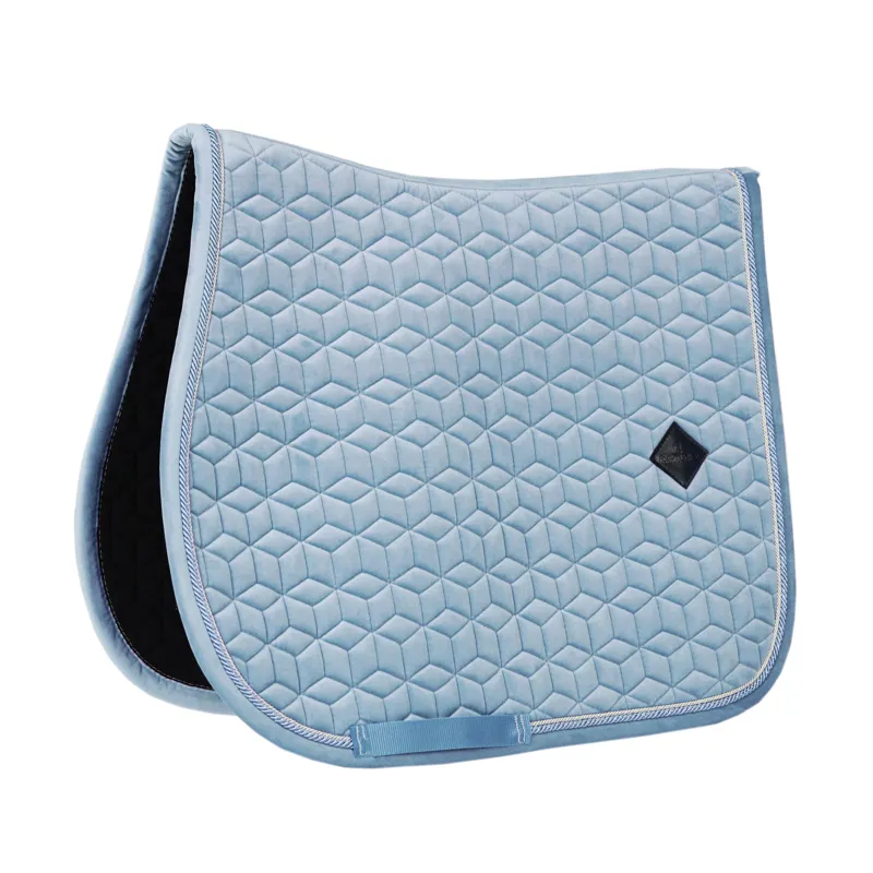 Kentucky Horsewear Velvet Jumping Saddle Pad in Light Blue