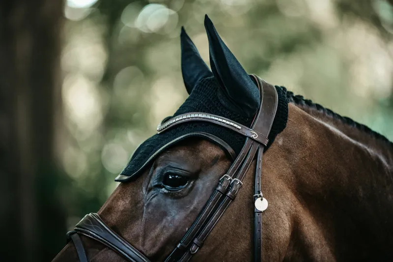 Kentucky Leather Wellington Fly Veil in Black-3