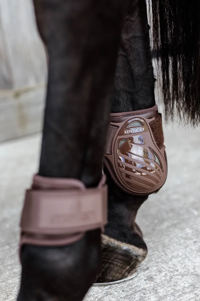 Kentucky Young Horse Fetlock Boots in Brown-4