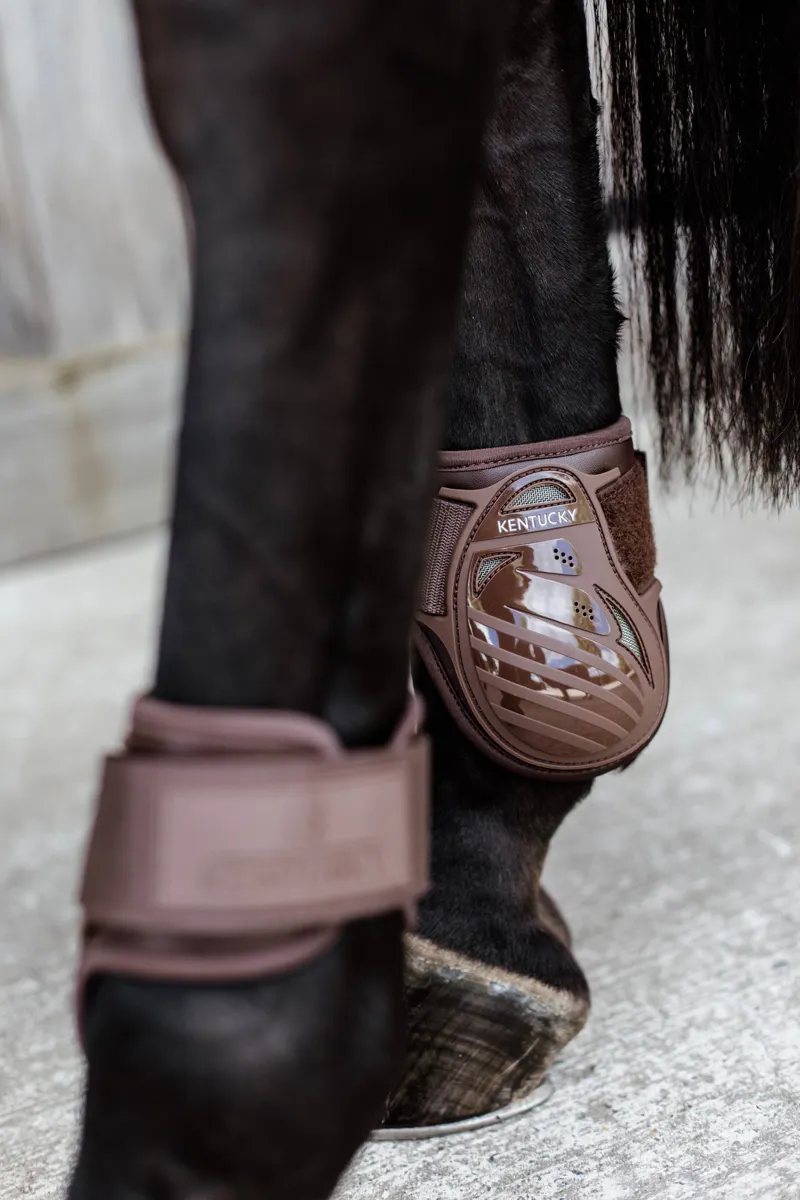 Kentucky Young Horse Fetlock Boots in Brown-3